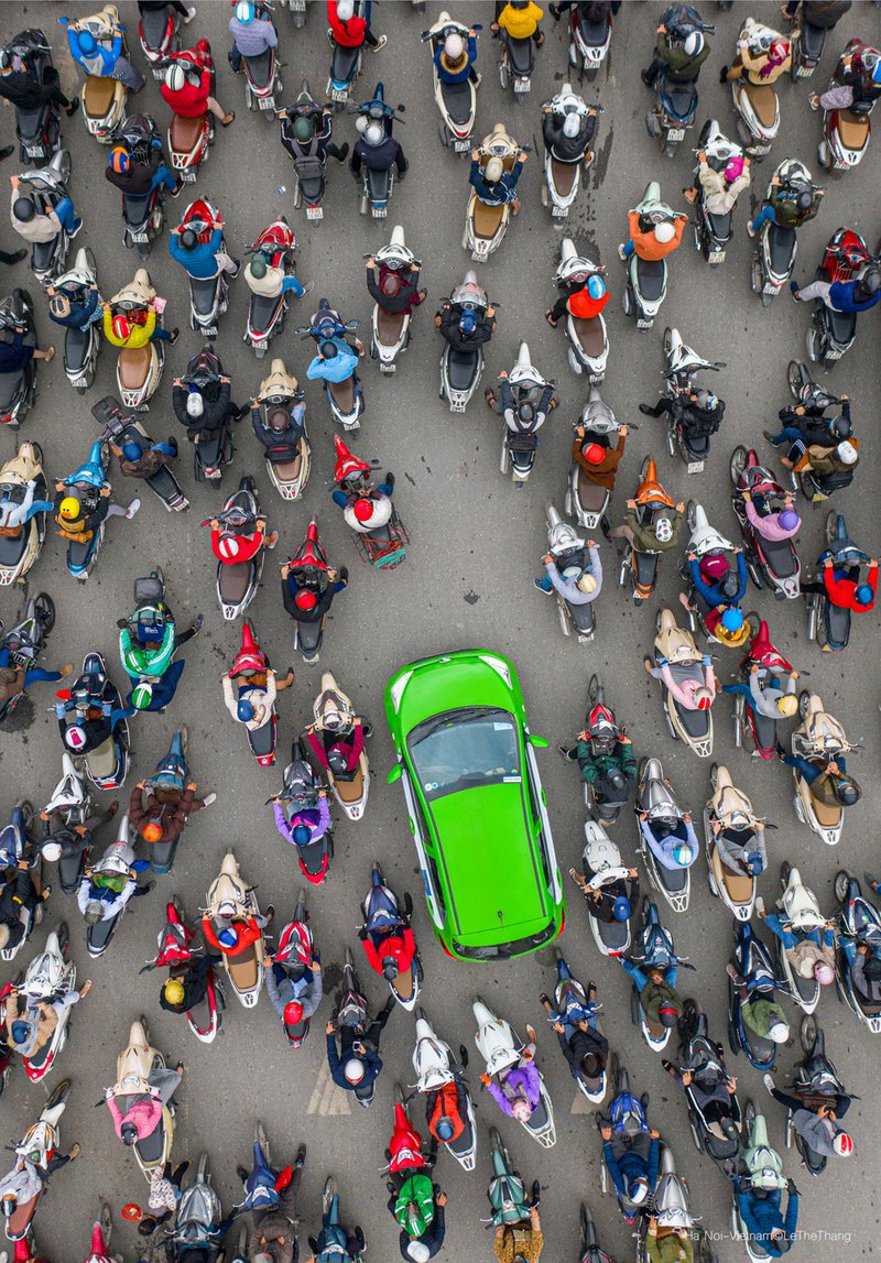 Giao thông Hà Nội nhìn từ trên cao