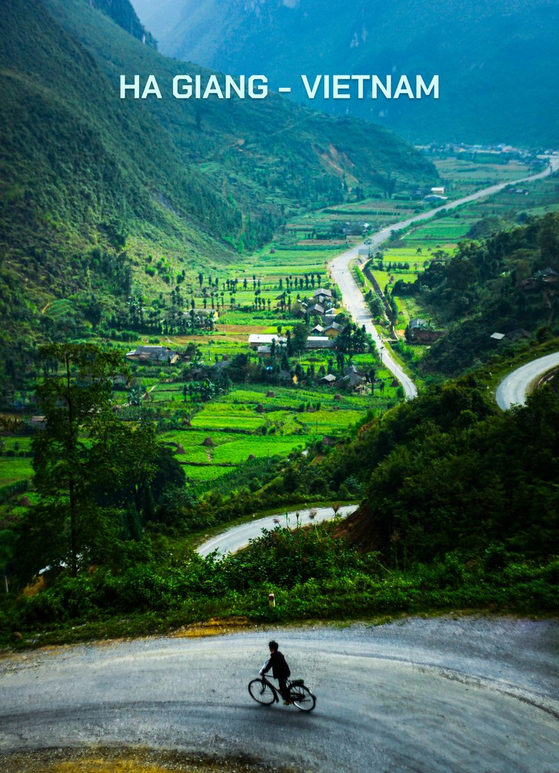 Xe đạp đổ dốc ở Hà Giang