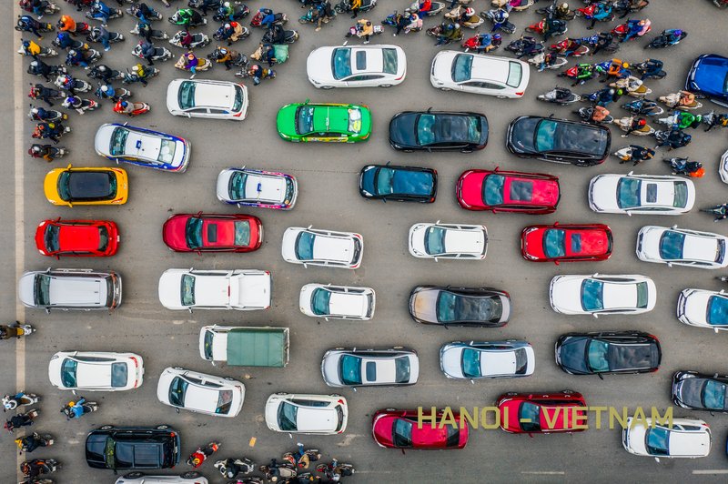 Giao thông Hà Nội nhìn từ trên cao